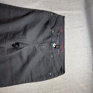 Red Blue Denim Women's Skinny Jeans in Black